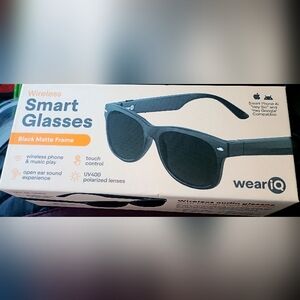 Wireless Smart Glasses with Black Frame